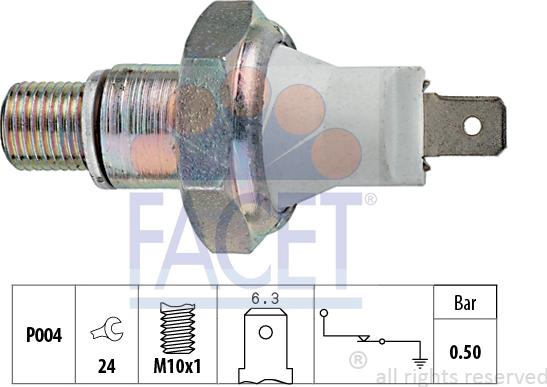 FACET 70.119 - Sensore, Pressione olio autozon.pro