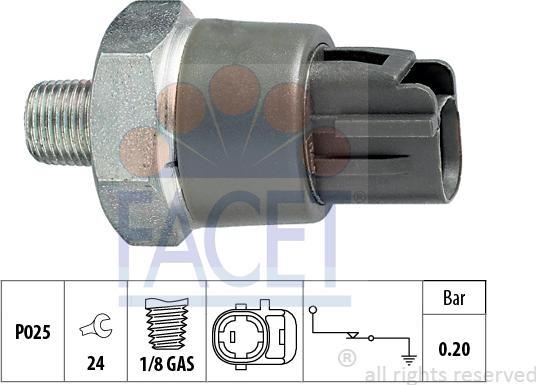 FACET 7.0114 - Sensore, Pressione olio autozon.pro