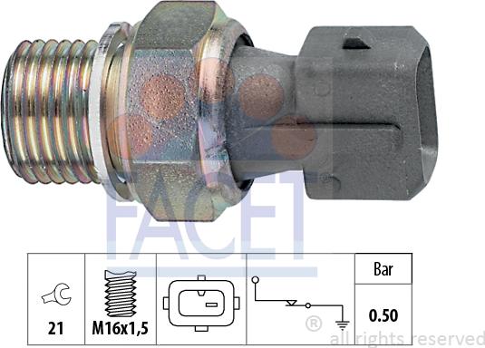 FACET 70.116 - Sensore, Pressione olio autozon.pro