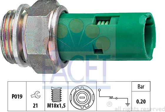 FACET 70.110 - Sensore, Pressione olio autozon.pro