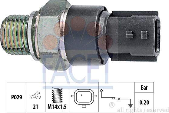 FACET 70.189 - Sensore, Pressione olio autozon.pro