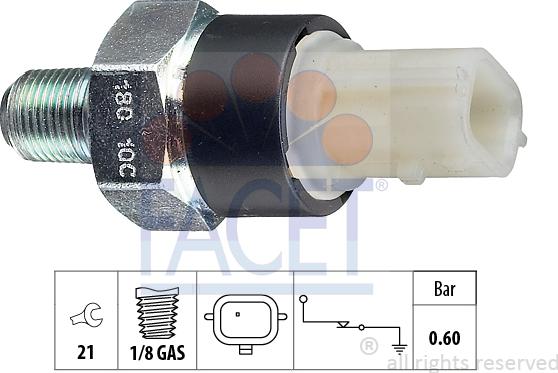 FACET 7.0180 - Sensore, Pressione olio autozon.pro