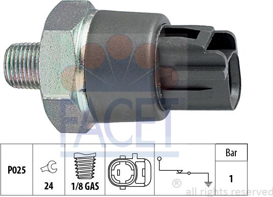 FACET 7.0188 - Sensore, Pressione olio autozon.pro