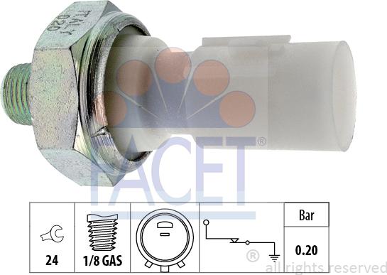 FACET 7.0182 - Sensore, Pressione olio autozon.pro