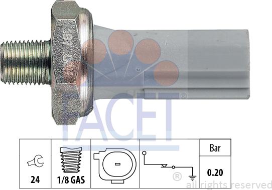 FACET 70.187 - Sensore, Pressione olio autozon.pro