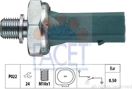 FACET 70.139 - Sensore, Pressione olio autozon.pro