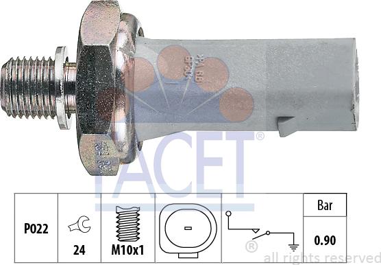 FACET 70.134 - Sensore, Pressione olio autozon.pro