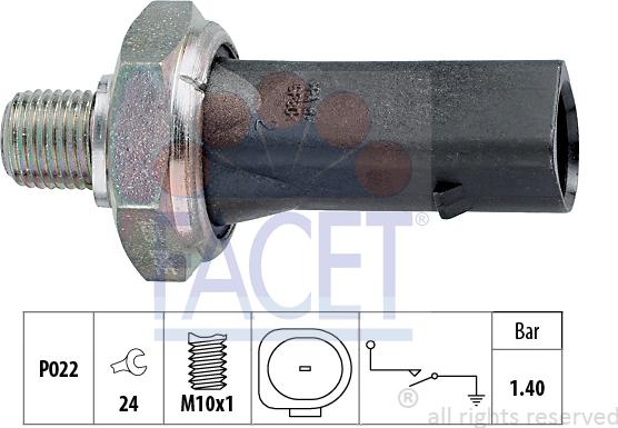 FACET 70.135 - Sensore, Pressione olio autozon.pro