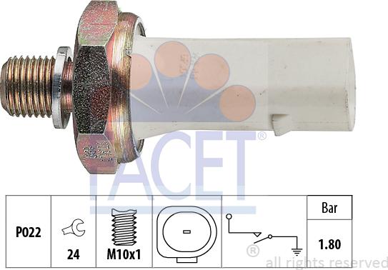 FACET 70.136 - Sensore, Pressione olio autozon.pro