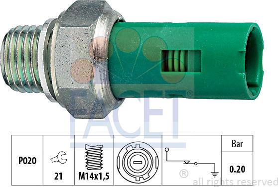 FACET 70.131 - Sensore, Pressione olio autozon.pro