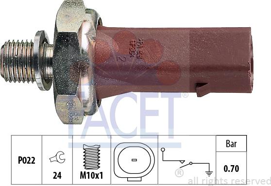 FACET 70.132 - Sensore, Pressione olio autozon.pro