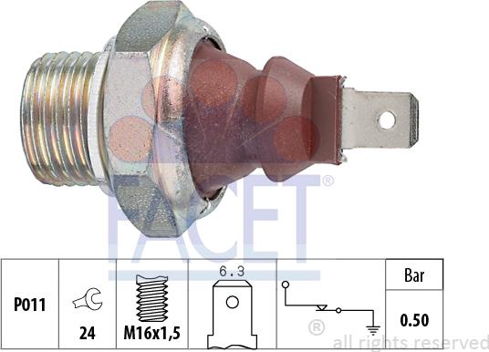 FACET 70.124 - Sensore, Pressione olio autozon.pro