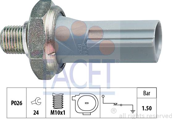 FACET 70.176 - Sensore, Pressione olio autozon.pro