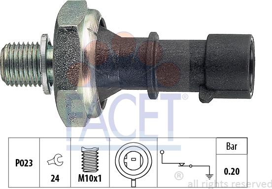 FACET 70.170 - Sensore, Pressione olio autozon.pro