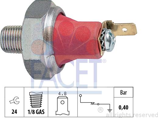 FACET 70.173 - Sensore, Pressione olio autozon.pro