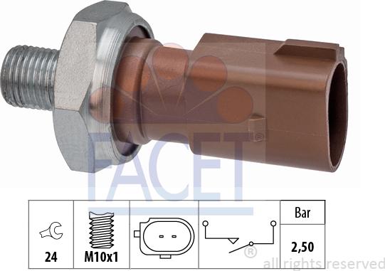 FACET 7.0205 - Sensore, Pressione olio autozon.pro