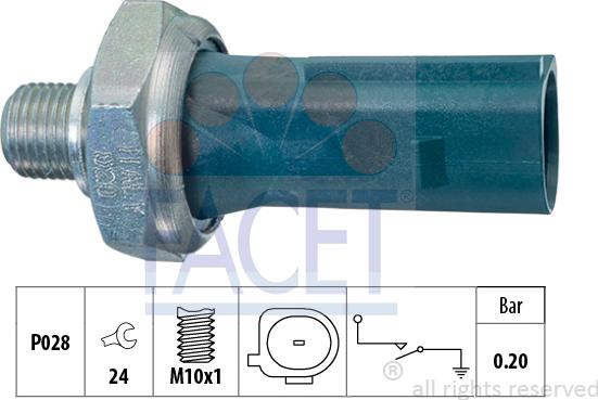 FACET 70.219 - Sensore, Pressione olio autozon.pro