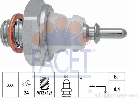 FACET 70.221 - Sensore, Pressione olio autozon.pro