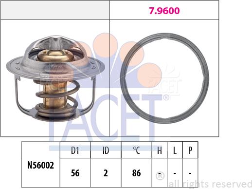 FACET 7.8949 - Termostato, Refrigerante autozon.pro