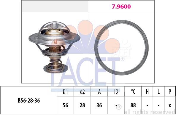 FACET 7.8948 - Termostato, Refrigerante autozon.pro