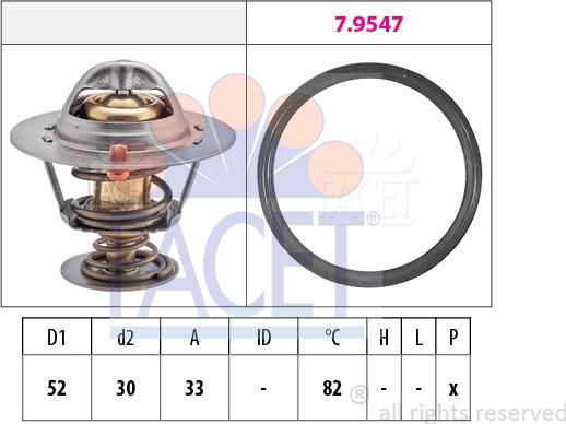 FACET 7.8947 - Termostato, Refrigerante autozon.pro