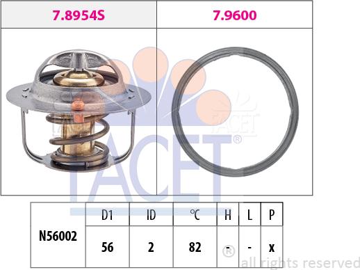 FACET 7.8954 - Termostato, Refrigerante autozon.pro