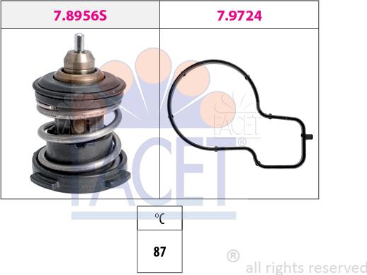 FACET 7.8956 - Termostato, Refrigerante autozon.pro