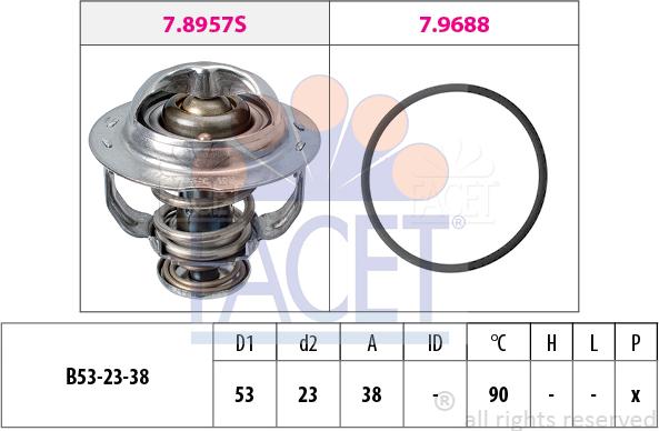 FACET 7.8957 - Termostato, Refrigerante autozon.pro