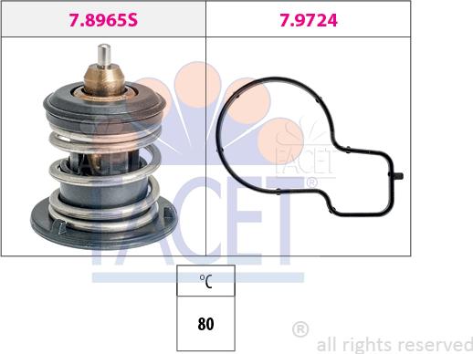 FACET 7.8965 - Termostato, Refrigerante autozon.pro