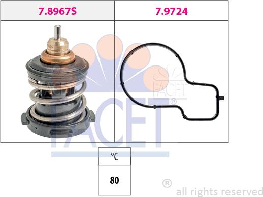 FACET 7.8967 - Termostato, Refrigerante autozon.pro