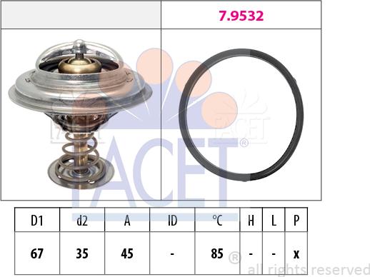 FACET 7.8989 - Termostato, Refrigerante autozon.pro