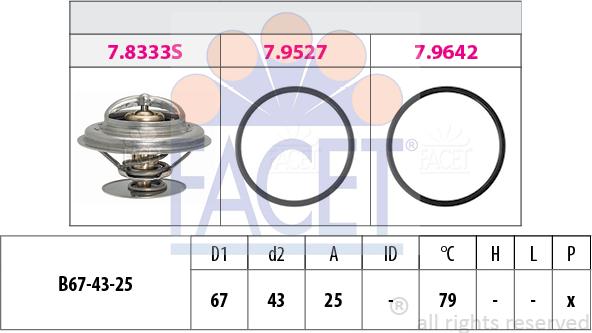 FACET 7.8980 - Termostato, Refrigerante autozon.pro