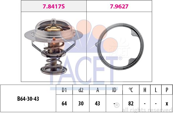 FACET 7.8926 - Termostato, Refrigerante autozon.pro