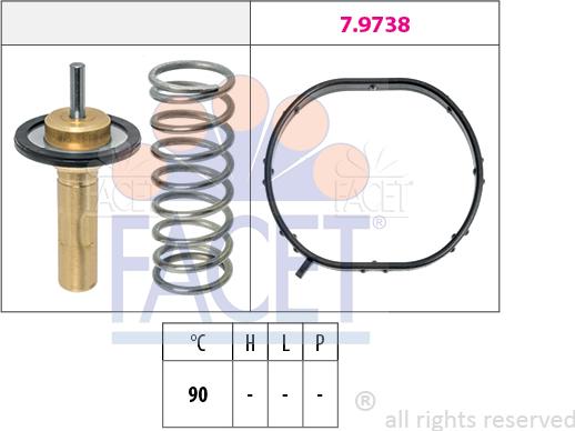 FACET 7.8974 - Termostato, Refrigerante autozon.pro