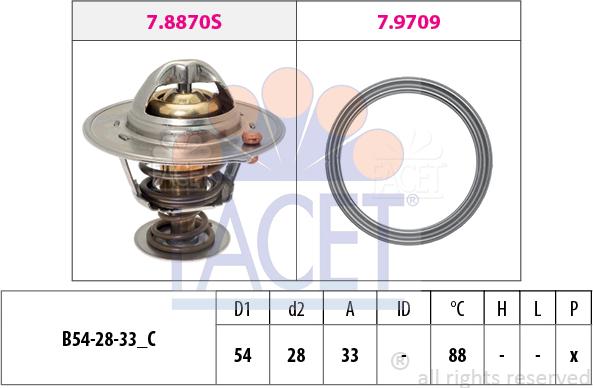 FACET 7.8971 - Termostato, Refrigerante autozon.pro