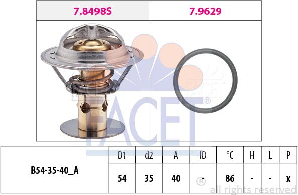 FACET 7.8498 - Termostato, Refrigerante autozon.pro