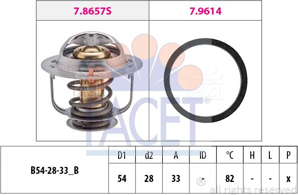 FACET 7.8449 - Termostato, Refrigerante autozon.pro