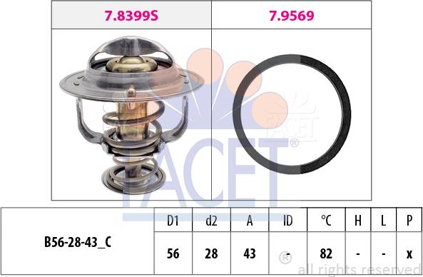 FACET 7.8444 - Termostato, Refrigerante autozon.pro