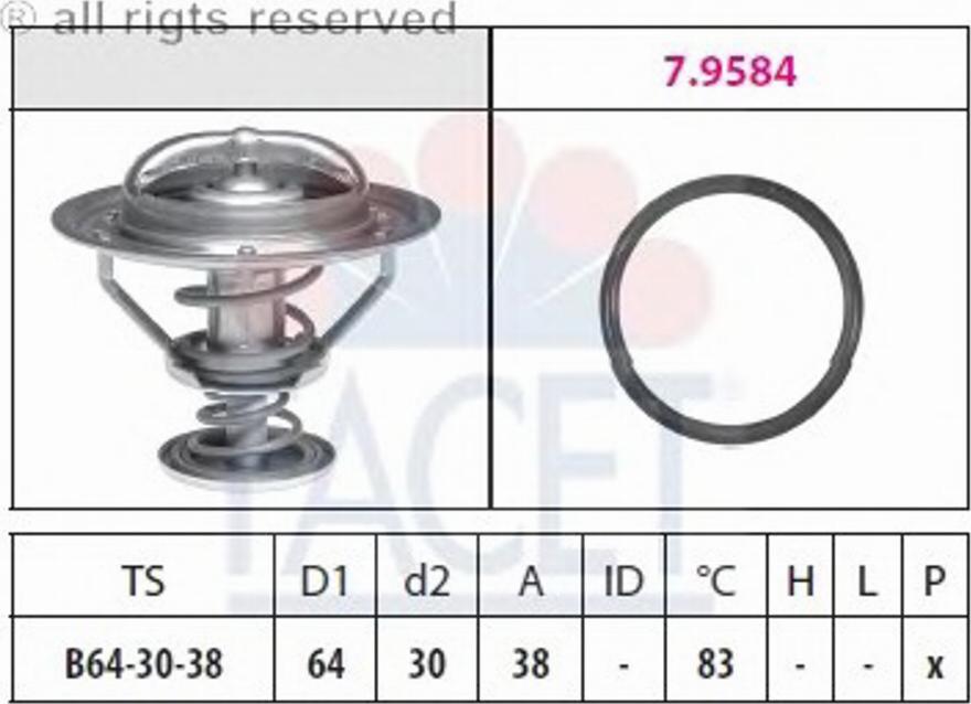 FACET 7.8446 - Termostato, Refrigerante autozon.pro