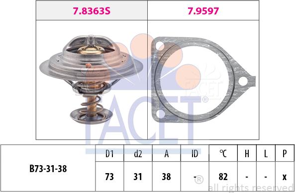 FACET 7.8441 - Termostato, Refrigerante autozon.pro