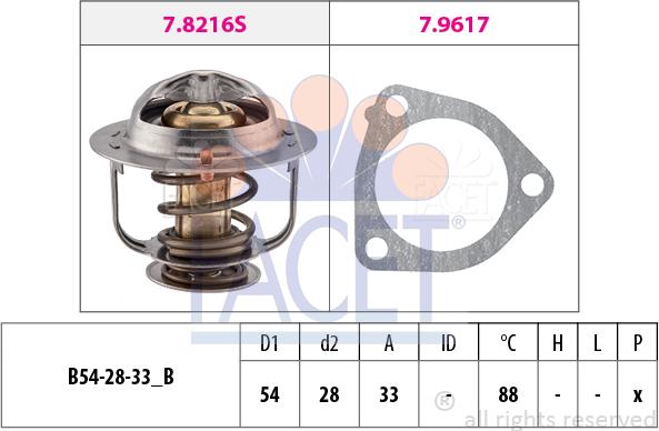 FACET 7.8453 - Termostato, Refrigerante autozon.pro