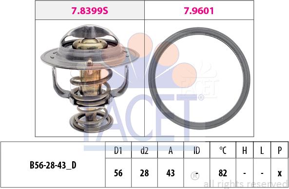 FACET 7.8404 - Termostato, Refrigerante autozon.pro