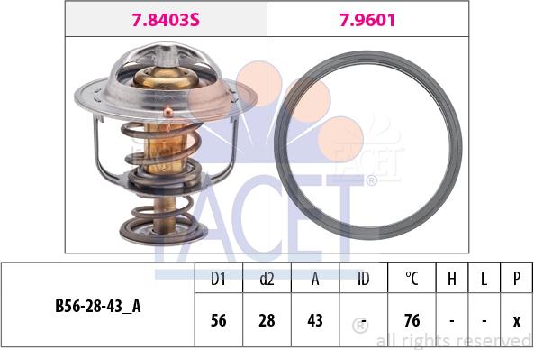 FACET 7.8403 - Termostato, Refrigerante autozon.pro