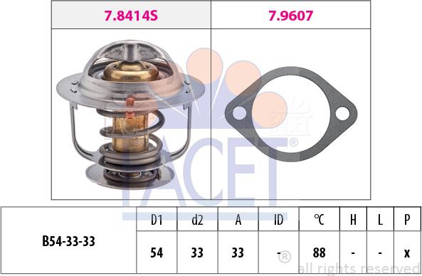 FACET 78.414 - Termostato, Refrigerante autozon.pro