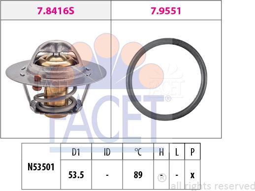 FACET 78.416 - Termostato, Refrigerante autozon.pro