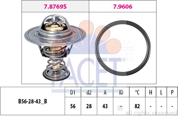 FACET 7.8413 - Termostato, Refrigerante autozon.pro