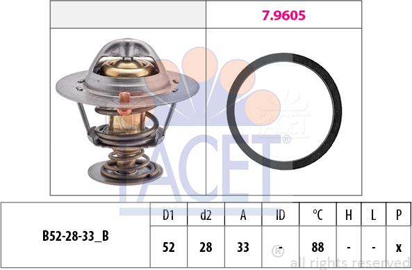 FACET 78.412 - Termostato, Refrigerante autozon.pro