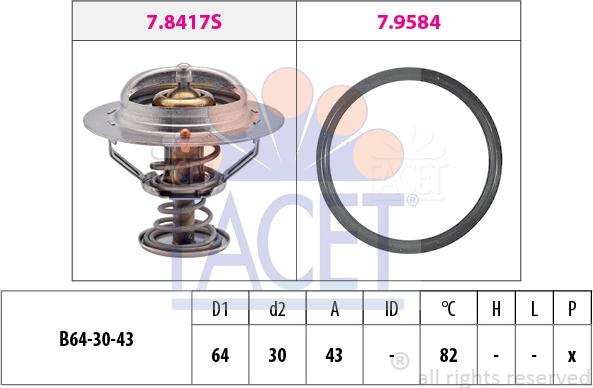 FACET 7.8417 - Termostato, Refrigerante autozon.pro