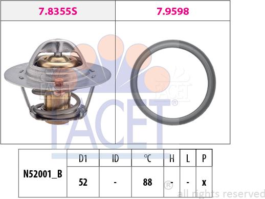 FACET 78.487 - Termostato, Refrigerante autozon.pro