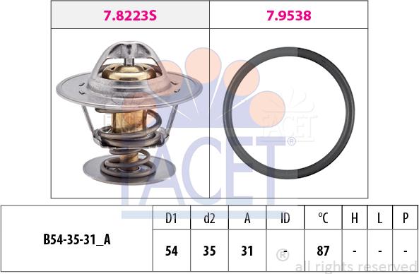 FACET 7.8434 - Termostato, Refrigerante autozon.pro